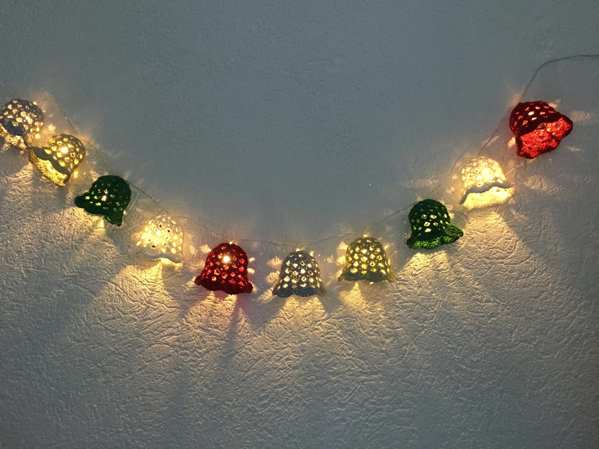 Kerstklok lichtslinger gekleurd